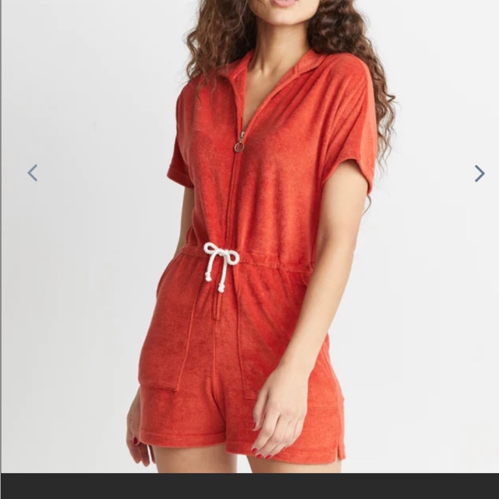 WHITE Marine Layer terry romper. Large